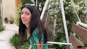 i lost game now walk public with hot cumshot facial covering my face cumwalk