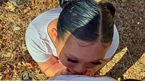 Asian Babe's Outdoor Blowjob Craving