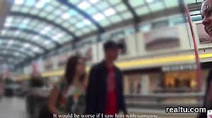 czech babe tempted in shop strips and gets hardcore pov screw with ripped clothes