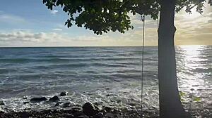 real homemade sex on beach 😍 she just craved that massage turning wild 👅💦