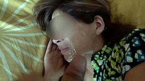 cuckold husband films huge cumshots flooding my face mouth