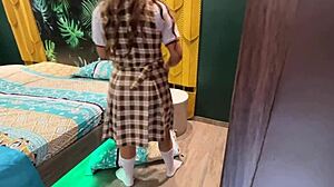 daddy can't resist spying on stepsis masturbating then rams huge cock deep in her tight asshole?