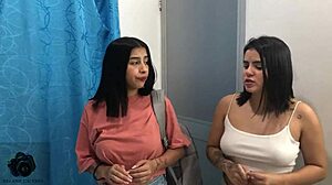 damn stepmom sets up hotel threesome creampie with curvy latina wife wild