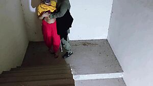 ohh meet my horny sister-in-law wait no mother-in-law on stairs she so wet