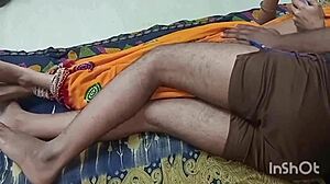 jijaji slams bhabhi on floor missionary pounding pussy creampie orgasm