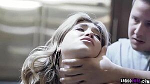 Babysitter Teen 18+ Caught Masturbating Gets Pussy Shoved Hard