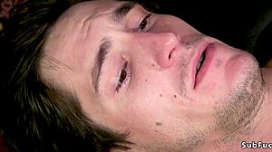 Busty Blonde Mistress Strapon Anal Fucks Bound Male