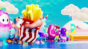 He Loses Fall Guys Bet And Pays With Creampie!