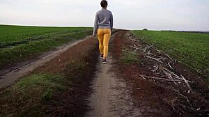 i'm spying on these milfs strutting outdoors in tight yoga pants teasing asses