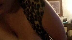 Check Out This Brunette MILF's Juicy Natural Tits Blowjob