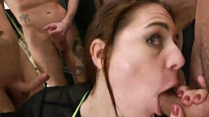 nensi fox takes 6on1 balls deep dp rough anal ass to mouth gapes pee drink cum swallow