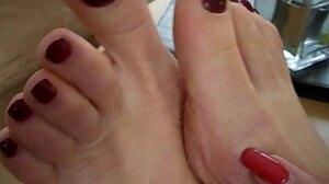 agas office tempts with high heels stripping to sexy bare feet and toes