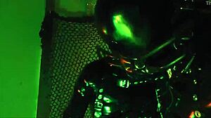 perfect rubberboys in latex gloves and masks jerking off together - rubbiker77's fetish play