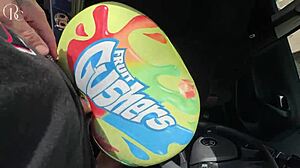 Big Ass Ebony in Tight Shorts Fucked Through Gloryhole Doggystyle at Car Wash