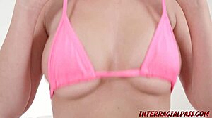 blake blossom gags on bbc while choking on monster cock saliva