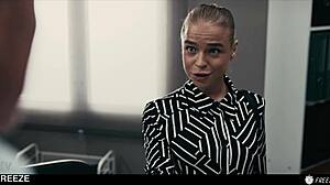 Slutty Blonde's Dream Job? Boss Freezes Time for Deep Face Fuck and Creampie Pound!