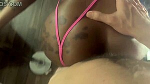 fucking this fat ass ebony bitch hard with my monster bbc till facial cumshot
