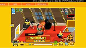 fatty with huge tits bounces on my thick cock!