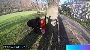 Mia Trejsi and Katy Rose in Juicy Double Vaginal Easter Foursome