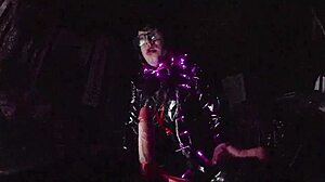 hey dummy, watch me dom you in latex boots sucking dildo for kinky bdsm fun!!