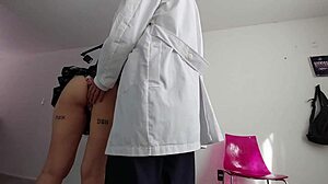 latina patient's miniskirt exam turns into deep creampie