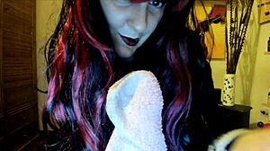 Stuff these filthy dirty socks deep into your worshiping mouth now!