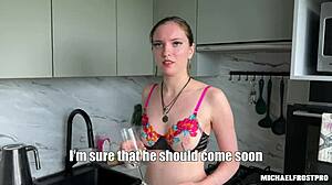 skinny brunette cheats riding friend's monster cock doggystyle pov