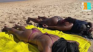 i'm watching baiano finger two beach sluts in public threesome
