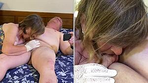 Granny Carmen Gulps Cock Deepthroat Cum In Mouth Slut