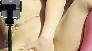 Neighbor catches my wet pussy solo masturbation video