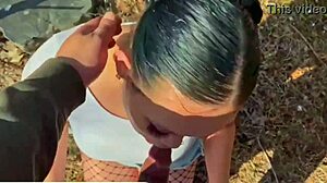 Asian Babe's Outdoor Blowjob Craving