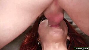 Latin Tgirl Ariel Demure Barebacks Lover and Girlfriend Together