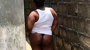 neighbors wife tastes huge cock in rough quickie fuck