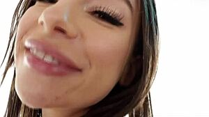 whoa, april olsen's oiled body glistens as zac wild slams monster cock deep in her hairy pussy for evil angel anal