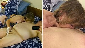 Granny Carmen Gulps Cock Deepthroat Cum In Mouth Slut