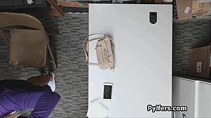 Sec Guard Pounds Perky Blonde Teen Behind Scenes