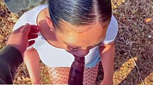 Asian Babe's Outdoor Blowjob Craving
