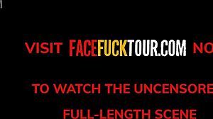 Petite latina teen cutie kneels deepthroating american monster cock rough facefuck