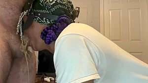 Submissive ebony chokes on deepthroat face fuck with puke