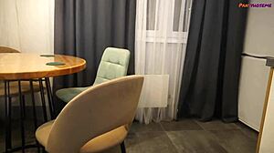 hubby captures every thrust fucking mature wife in pantyhose kitchen