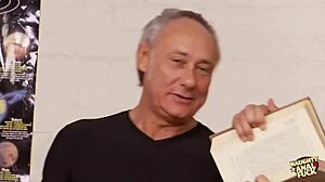 18yo teen slut bent over double penetration orgy with old men riding hard!