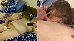 Granny Carmen Gulps Cock Deepthroat Cum In Mouth Slut