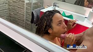 Pornovatas Young Latina Dominican Sucks Victor Bloom Huge Spanish Cock in Hotel Bathroom