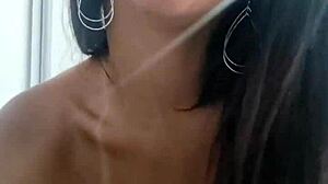 Latina Wife Flashes Lingerie Live Online Sparking His Explosive Jerk Off Climax Part 2