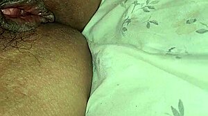 Brunette wife hairy beaver spread wide open teasing