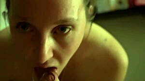 Overwhelmed by Sloppy Brunette Babe's Huge Cock Worship and Cum Flood