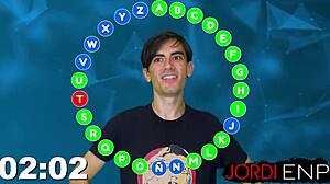 myss alessandra bends over in my sexy game parody hoping for big cock prize deepthroat ride