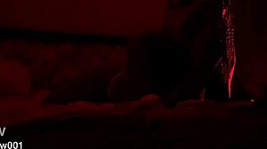 Watch her slurp that oiled black banana cock deep!