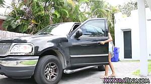 Petite Latina Teen Face Cummed Monster Cock Blast