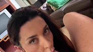 Busty Latina Gostosa Swallows Cock in Sloppy Deepthroat Casting POV